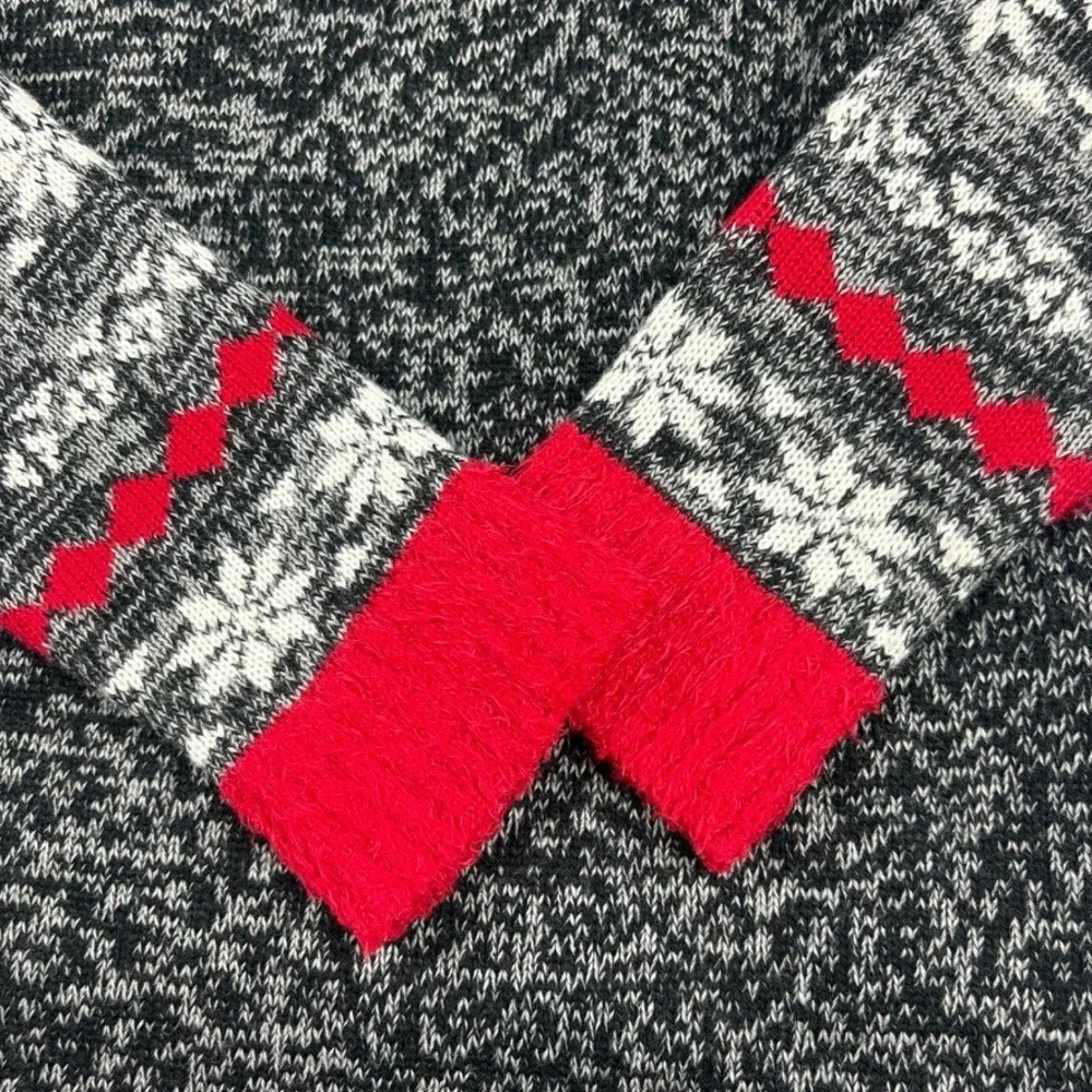 United States Sweaters Women M Holiday Owl Christmas‎ Black Red Whimsical Quirky